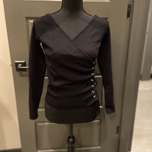 Zara Women Black Tricot Blouse